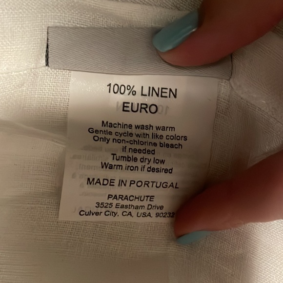 Parachute Linen Euro Sham. - Picture 5 of 5